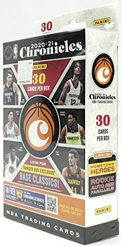 2020-21 Panini Chronicles NBA кошаркарска закачалка кутија 30 картички