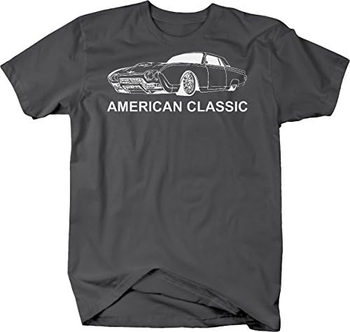 Американски класичен грмотевица Т-птица гроздобер автомобили графички маица за мажи