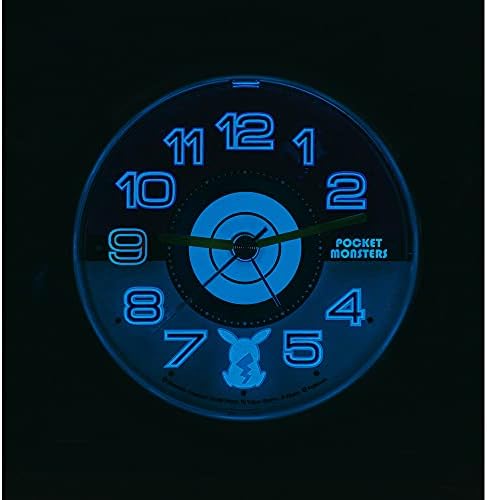Seiko Clock CQ424R Алармен часовник, часовник за табели, карактер, Покемон Црвен металик, 3,5 x 3,6 x 3,1 инчи