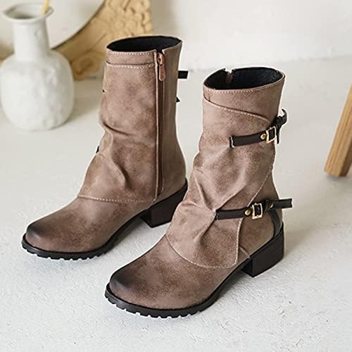 Guldnds Blet Btight модни чевли со токи високи чизми за дишење, бујни цврсти женски потпетици, женски чизми чизми, жени зимски снег