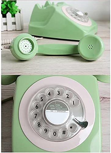 KXDFDC Европа стил Revolve Dial Vintage Fich Line Telephone Plastion Home Office Retro Wire Firdline фиксна телефон