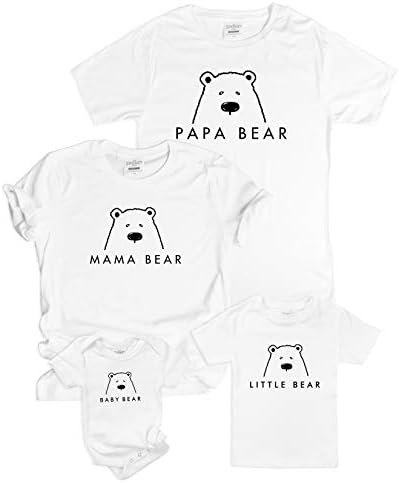 Семејството Спарки Штрк Мама Папа Бебе мечка што одговара на маица за мајки и татковци