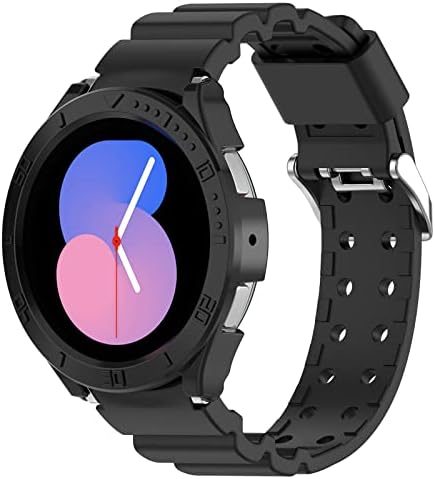 МОТОНГ За Samsung Galaxy Watch 5 Замена Силиконски Ремен - Компјутер Рамка Прстен Бирање Заштитни Случај Покритие Школка Со Рачен Часовник Бенд