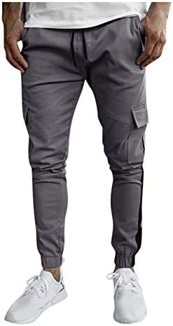 Psahjkee Mens Jogger пантолони, џемпери кои изгледаат како фармерки, Airofted Spilt Split Pants Машки проширени панталони за прошетки