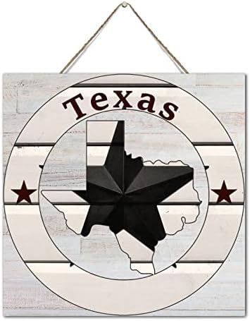 Инспиративен wallиден декор на autravelco woodид знаци на дрвени знаци на домашна мапа Texas Lone Star Custom Wall Art Wood Plaque Sign 6x10 инчи Тексас Loveубов каубојска каубојска дрвена висечка з