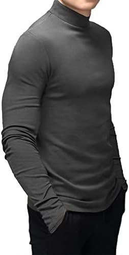 Менски кратки ракави Основни врвови се потсмеваат со маица за обична пулверска маица тенок фит цврсто подлога
