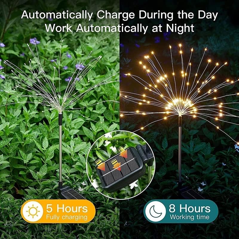 Дуба соларни огномет светла водоотпорен DIY сјај стринг предводена за градинарски тревник пејзаж на отворено светилка за одмор