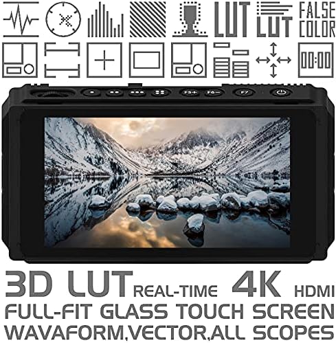 Foto4easy E50TLS 5 Инчен Ips Dslr Камера Поле Монитор Ултра Светла 2500nit Дневна Светлина Видливи 3D ЛУТ Екран На Допир СО 4k HDMI 3G