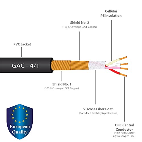 НАЈДОБРИТЕ СВЕТОВИ КАБЛИ 2 Нога-RCA ДА XLR Кабел Пар - Готам GAC-4/1 Ѕвезда-Quad Аудио Интерконекција Кабел &засилувач; Амфенол ACPL RCA &засилувач;