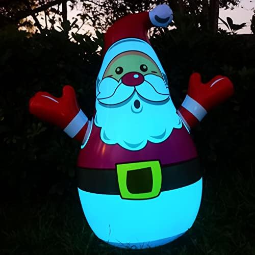 Yayiya #CVD4VZ Божиќна надувување од 32 инчи сјајни бои за промена на забавата Декорација Дедо Мраз Дедо Мраз