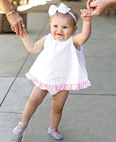 Rufflebutts® бебе/дете девојки шарени серијакер Отворен грб врзан резервоар