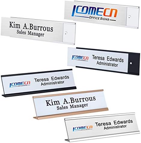 Персонализирани таблички за името на канцеларијата Алуминиум топло печатење Прилагодено канцелариски wallид или табли за име на