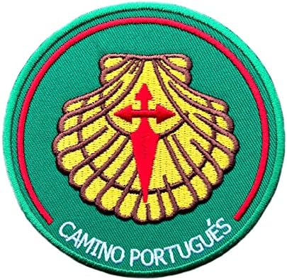 Камино Португалска лепенка везена железо / шие на значка за апликација за патувања за патувања за патувања, патеки