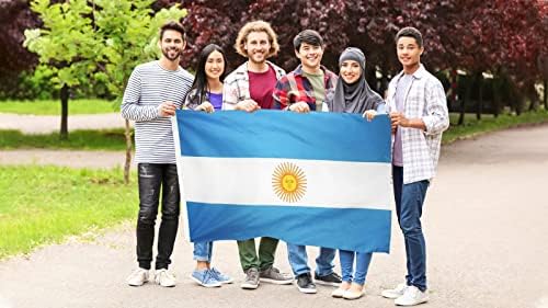 Данф Аргентина знаме 3х5 Полиестер полиестер Аргентина Национални знамиња полиестер со месинг гром 3 x 5 метри