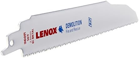 Уривање на алатки Lenox Remolition Recipating Saw со технологија на експлозија на моќност, дво-метал, 9-инчен, 10 TPI, 2/PK,