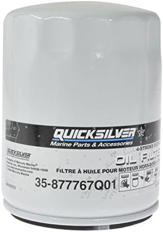Quicksilver 877767Q01 Филтер за нафта за 4-цилиндри со 4 цилиндри со 4 цилиндри 135-200 HP