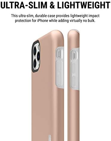Incipio DualPro Двослоен Случај За apple iPhone 11 Pro Max Со Флексибилна Капка За Апсорпција На Удари-Заштита-Иридентно Розово Злато/Мраз