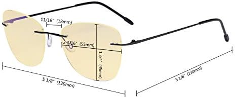 Чесблу Преголеми Очила За Блокирање На Сина Светлина Против Отсјај УВ Зраци Очила Без Раб За Мачки За Жени Што Читаат Екран