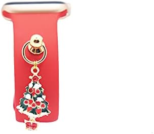 Паметен часовник Декоративни Божиќни шарми во облик на шарми компатибилни со Apple Watch 38mm 40mm 42mm 44mm искривачки накит-пристапници-Christmas Подарок за подароци Додаток за д?