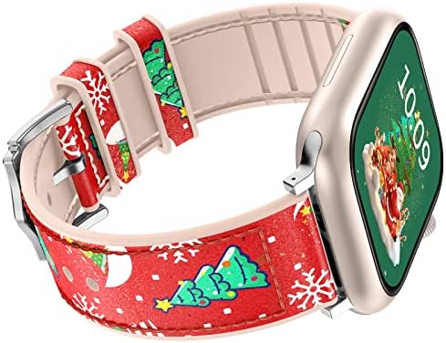 Repluto Божиќни бендови за Apple Watch Band, Силиконски рачни ленти за мотори за замена за замена за серија 8/7/6/5/4/3/2/1/iwatch