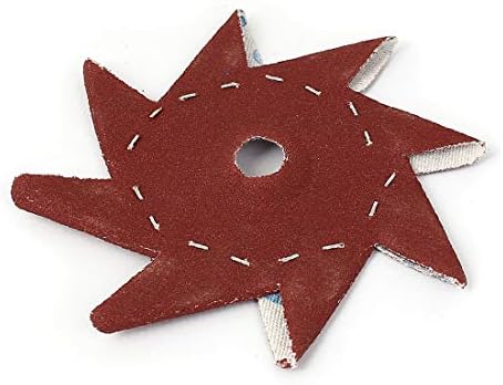 X-Dree 4 Pinwheel во облик на 600 решетки Абразивен лист од шкурка темно кафеава (4 '' Molinillo en forma de papel de lija abrasivo