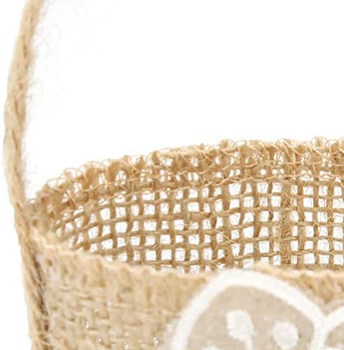 Амосфун празна детска велигденска корпа кошница со цвеќиња цветна корпа гроздобер рустикална корпа за ткаење цвеќе за свадба божиќна корпа за подароци за жени кор
