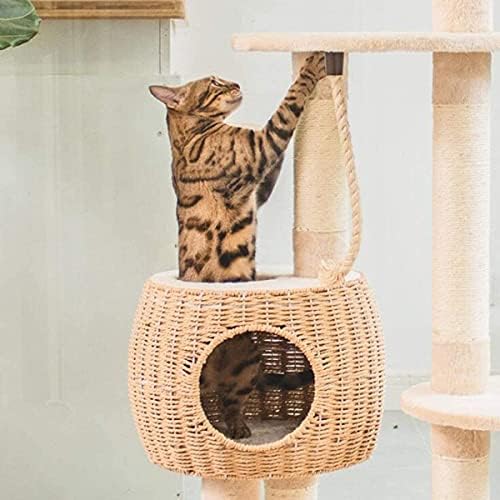 Мебел за куќи со повеќе нивоа на мачки на мачки од бамб.