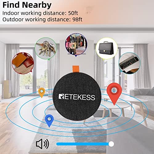 Retekess TH005 6 Пакет, Bluetooth Tracker, Bluetooth Клуч Пронаоѓач Тракер, Еден Клуч Најдете, Од Опсег Аларм, Клучеви Пронаоѓач