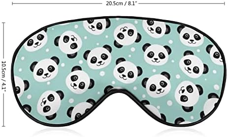 Симпатична маска за спиење на панда мека маска за очи за очи со прилагодлива лента за мажи жени