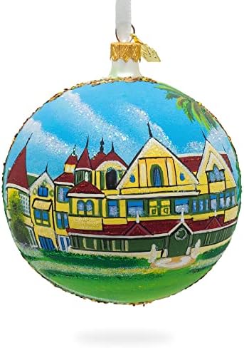 Мистерија куќа Винчестер, Сан Хозе, Калифорнија, Божиќна украс на стакло топка 4 инчи