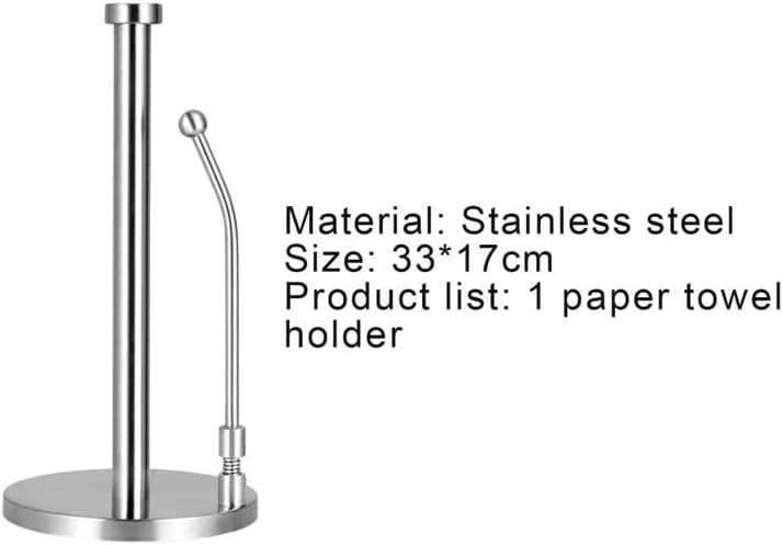 Klhdgfd Одличен држач за хартиена крпа анти-лизгање стабилна база сребрена боја држач за хартија од не'рѓосувачки челик