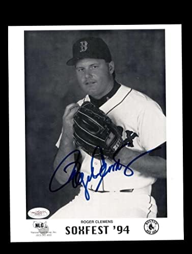 Roger Clemens JSA потпиша 8x10 Photo Autograph Red Sox - Автограмирани фотографии од MLB