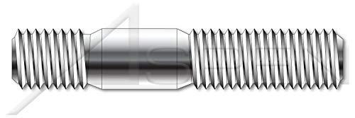 M12-1,75 x 45mm, DIN 938, метрика, столпчиња, двојно завршување, завршен крај 1.0 x дијаметар, не'рѓосувачки челик A2