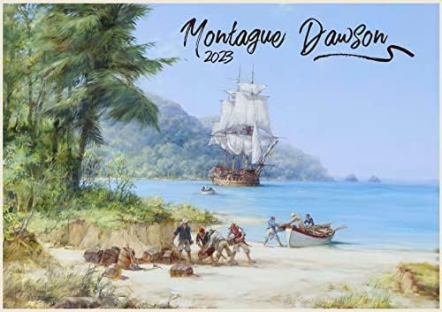 Ѕид Календар 2023 [12 страници 8 х12] Океански Морски Едрилици пирати Од Монтег Досон Гроздобер Постер