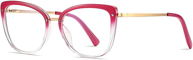 Очила за читање на очите на Resvio Cat за жени Пролетни шарки со рачно изработени читатели црвена