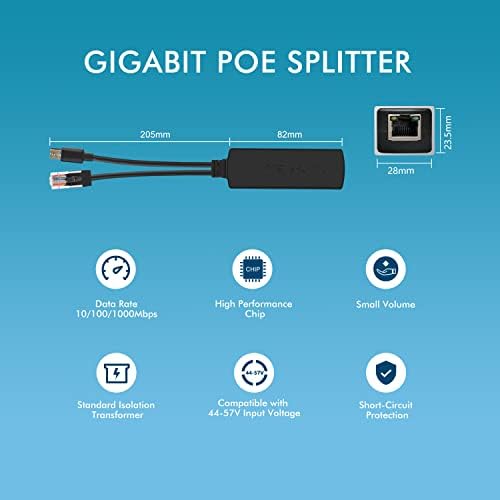 Јуанли 11 порта Gigabit Po Switch пакет со Gigabit PoE Splitter Micro USB 48V до 5V/2.4A, 120W 802.3Af/at, нерешени приклучок и игра