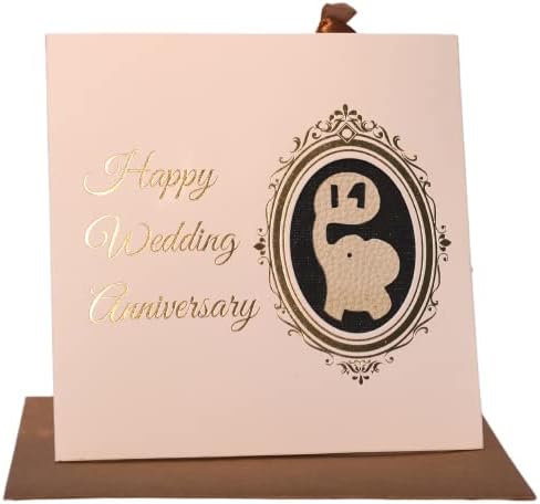 3 -та картичка за годишнина од свадбата и обележувач за чување 2in1, рачно изработена уникатна годишнина картичка за сопруга, сопруг, двојка