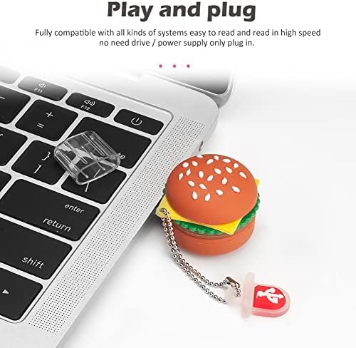 64 GB USB Flash Dribe Hamburger во форма на хамбургер, BorlterClamp Новина USB диск за палецот Меморија за меморија за надворешно