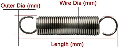 Замена на метална затегнување на пролетта 1 парчиња пролет, што се користи за дијаметар на пролетна жица за проширување на DIY