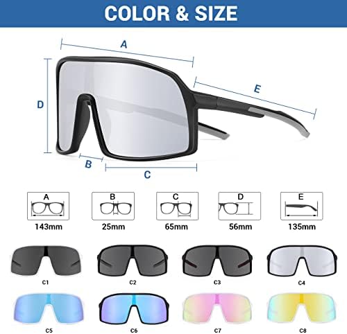 МАЛИДАК Преголеми Штитни Спортски Очила За Сонце, Поларизирани Очила За Велосипедизам, Визир За Мажи Жени 80-ти 90-ти