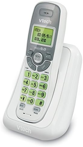 VTech CS6114 Dect 6.0 безжичен телефон со лична карта/повик на повик, бело/сиво со 1 слушалка