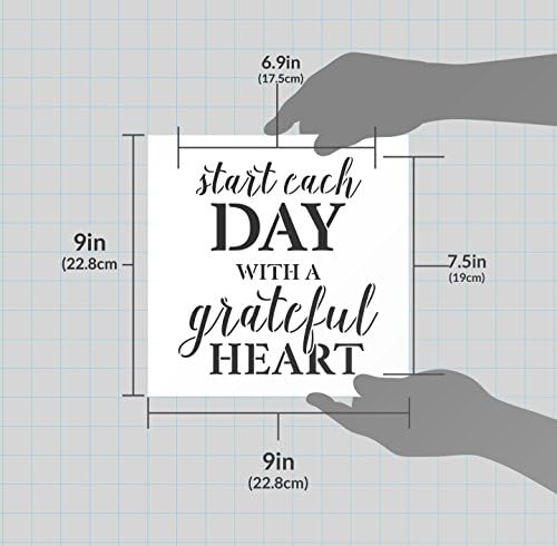 Започнете Го Секој Ден Со Благодарна Матрица За Срце Од Студиор12 | Шаблон За Милар За Повеќекратна Употреба | Користете За Боење Дрвени