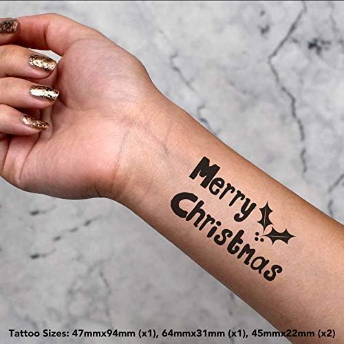 Азееда 4 х Среќен Божиќ Привремени Тетоважи
