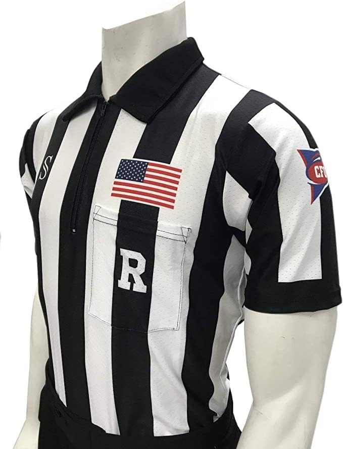 Смити | USA115CFO | Колегиум ЦФО фудбалски судија краток ракав кошула | Колеџ за перформанси Меш, направен во официјален претставник на