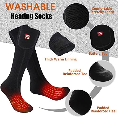 SVPRO Електрична батерија загреани чорапи и нараквици, загреана капа на гравчиња за полнење кај мажи жени со 3 температура