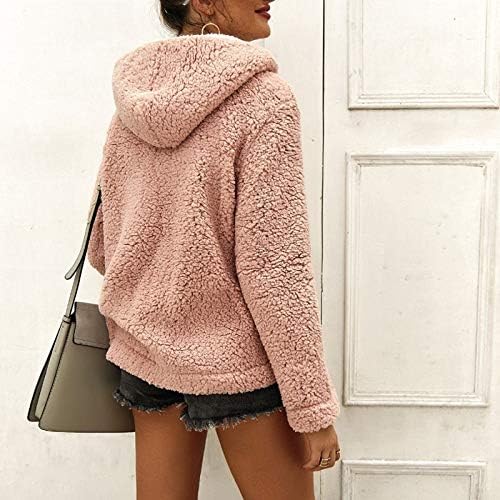 Женски џемпер од пончо топла факс -палто јакна зимска цврста долга џемпер од палто за надворешна облека 2023 година