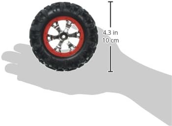 Traxxas 7272 1/16-та скала кањон на гуми пред-застапени на хром, геодетни тркала, црвен бод-стил