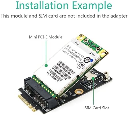 Mini PCI-E до M.2 Клучен A/E адаптер со слот за SIM картички