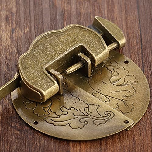 TBGFPO Антички мебел хардвер сет за вклучување на бравата HASP копче за клупи Декоративно кинески стар брава за катанец за накит