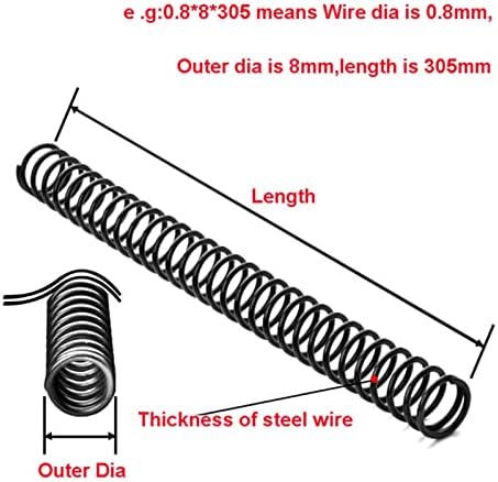 Изворите на компресија се погодни за повеќето поправка i 1pcs y-тип компресија на пролетната жица дијаметар од 1,2мм пролетен челичен притисок